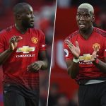 Romelu Lukaku with Paul Pogba Manchester United